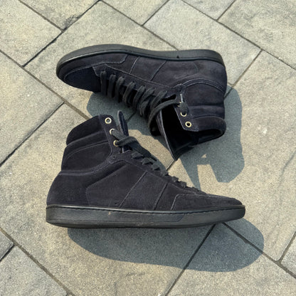 Saint Laurent Paris Suede Hi Top Sneaker