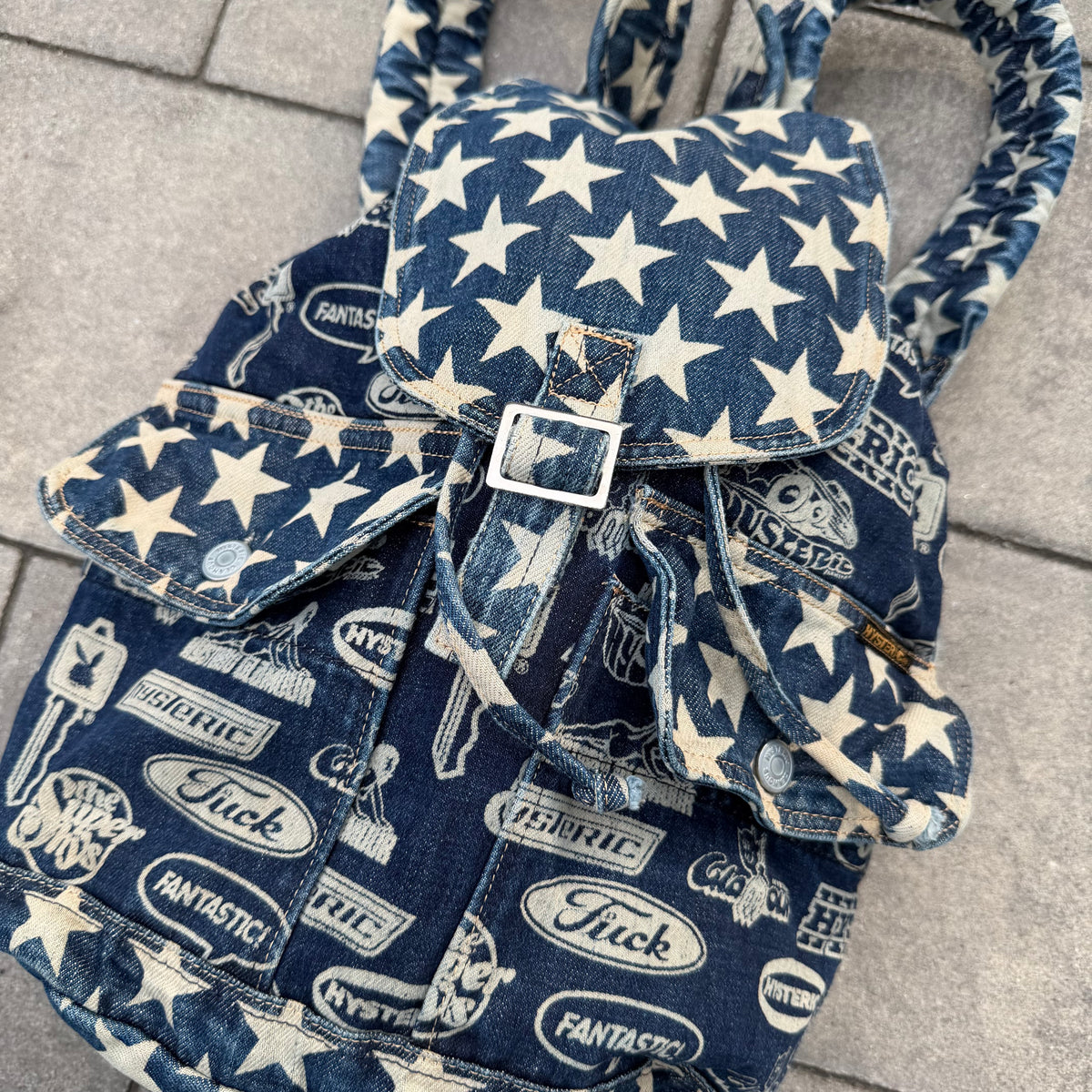 Hysteric Glamour Logos Denim Backpack