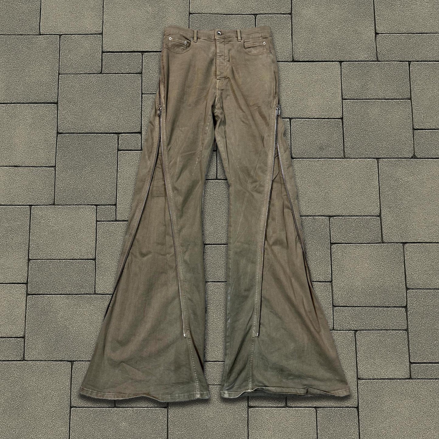 Rick Owens Waxed Pearl Bolan Banana Cut Denim