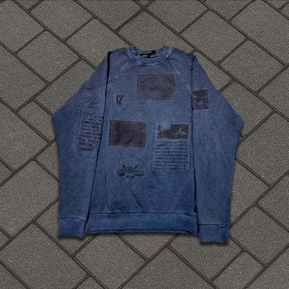 AW04 Raf Simons “Waves” Patches Crewneck
