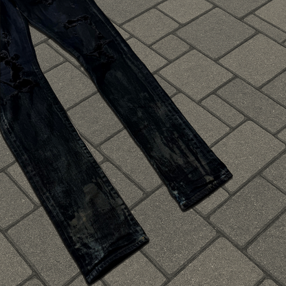 FW14 Saint Laurent Paris Oil Crash Denim