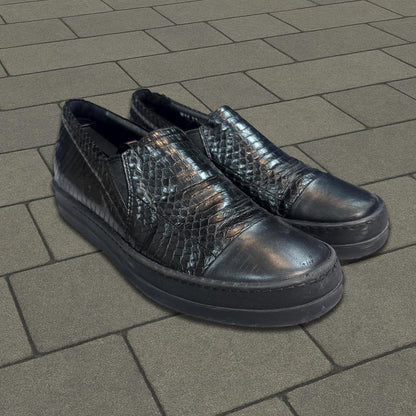 FW14 Rick Owens Python Skin Slip On Shoes