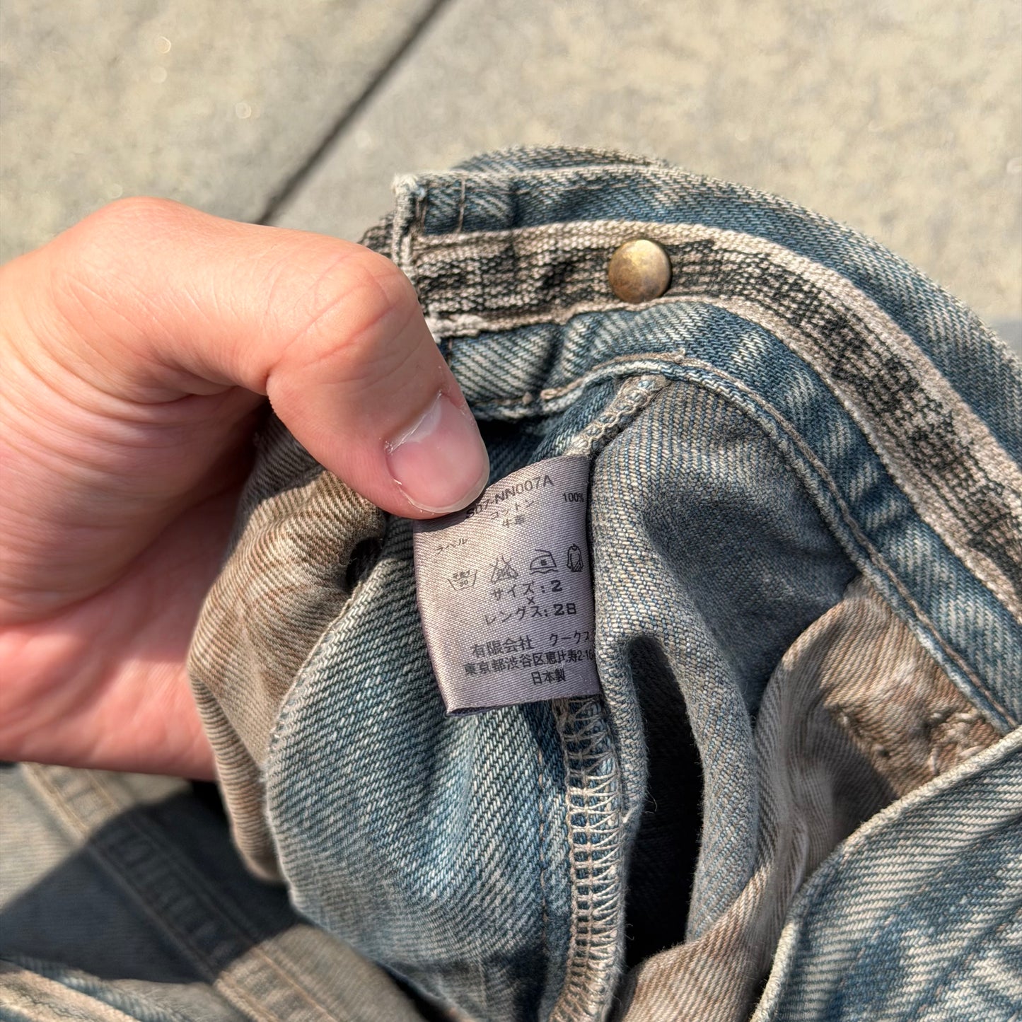 SS07 Number Nine Mudwash Pain Denim