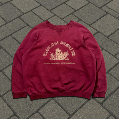 AW02 Raf Simons Red Virginia Creeper Colligate Crewneck