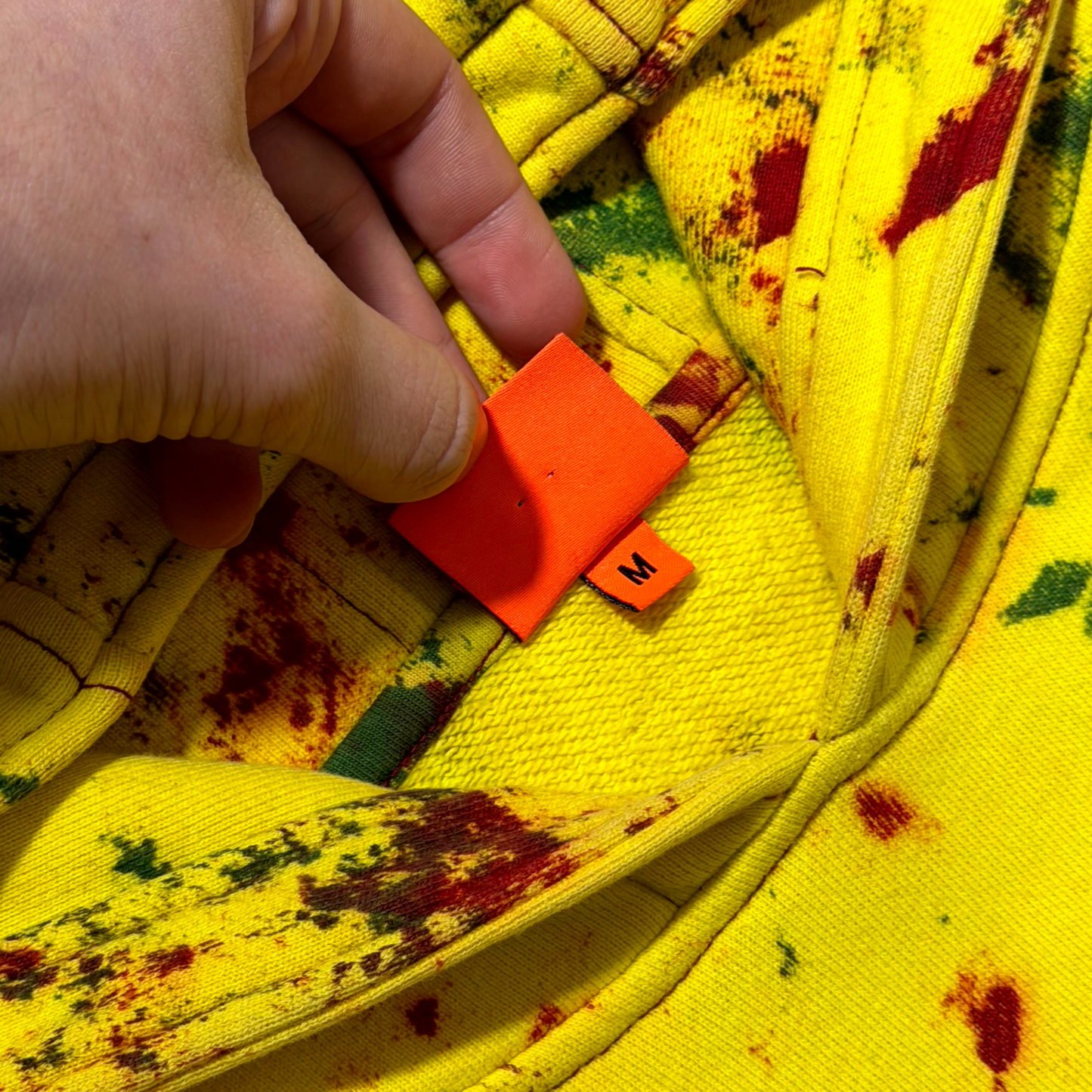 2018 Sterling Ruby Yellow Soto Bleach Hoodie