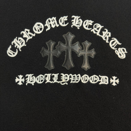 Chrome Hearts Sailin On Leather Patch Cashmere Hoodie