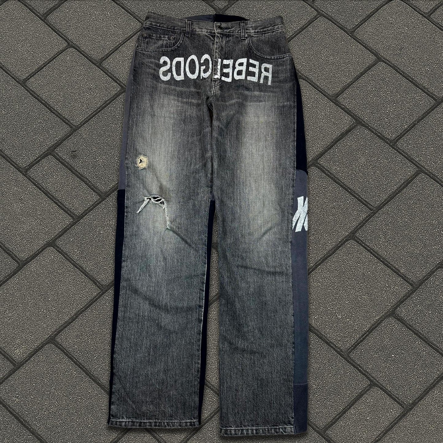 AW02 Undercover Black Rebelgods Hybrid Denim