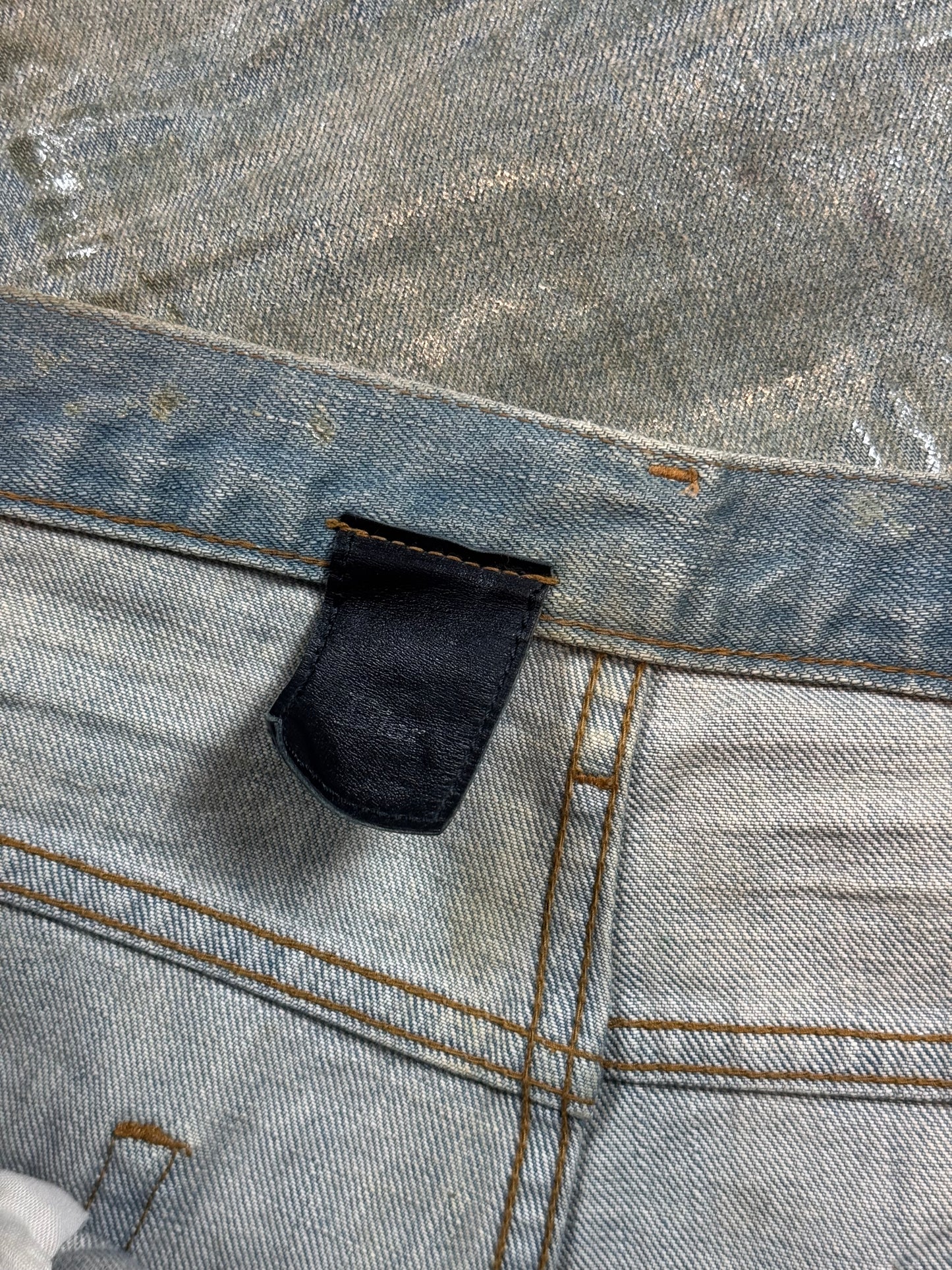 SS04 Dior Homme Bleu Clair Waxed Denim