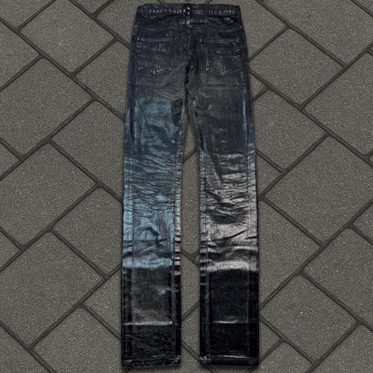 AW04 Dior Homme Black Waxed Luster Denim