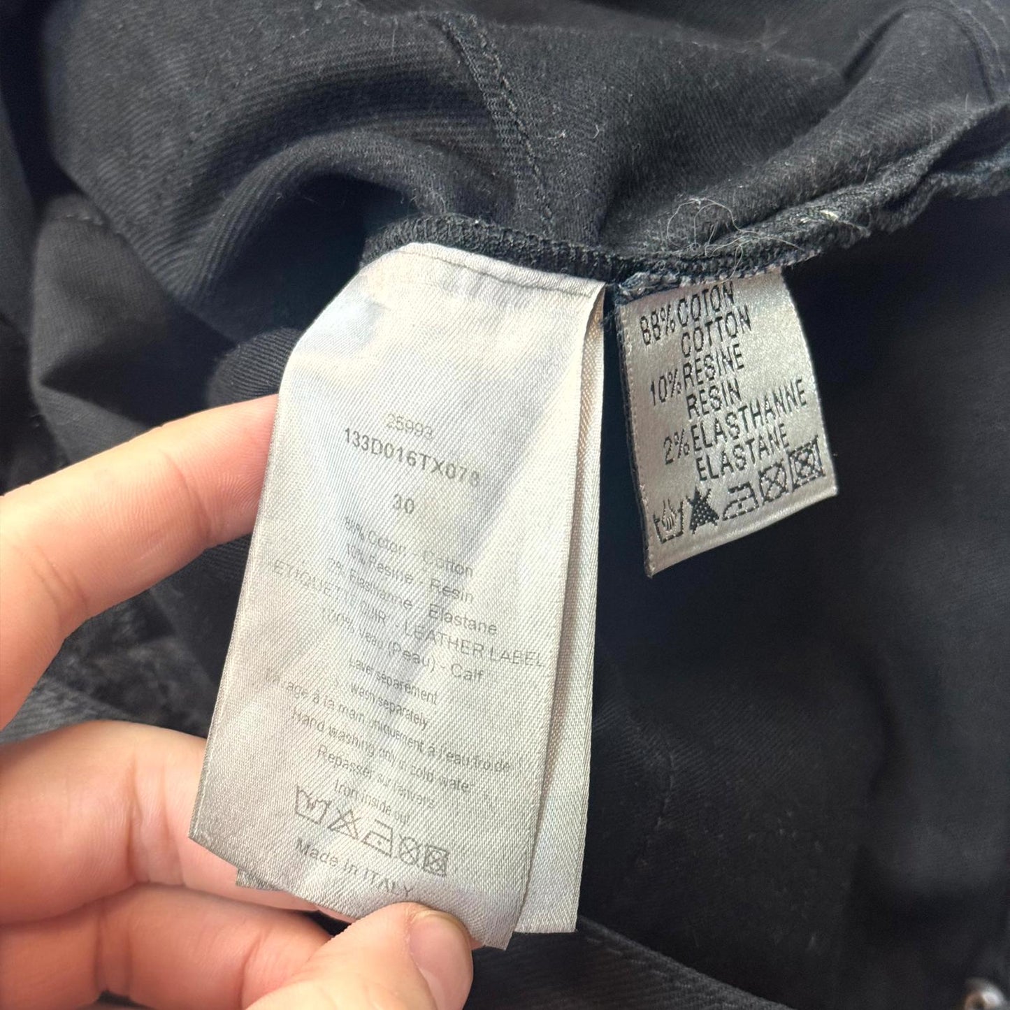 Dior Homme Black Waxed Denim