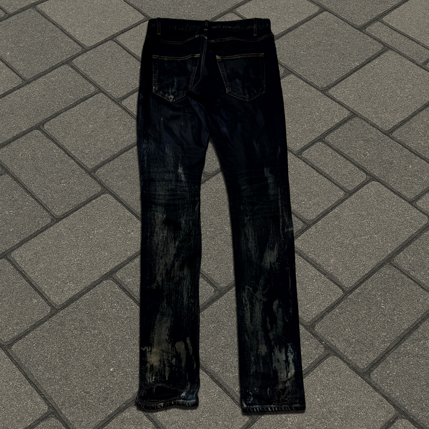 FW14 Saint Laurent Paris Oil Crash Denim