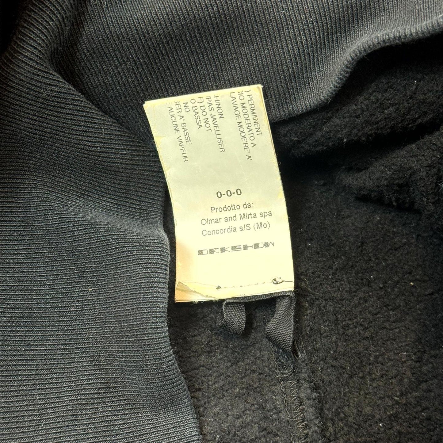 FW15 Rick Owens Leather Sleeve Gimp Hoodie