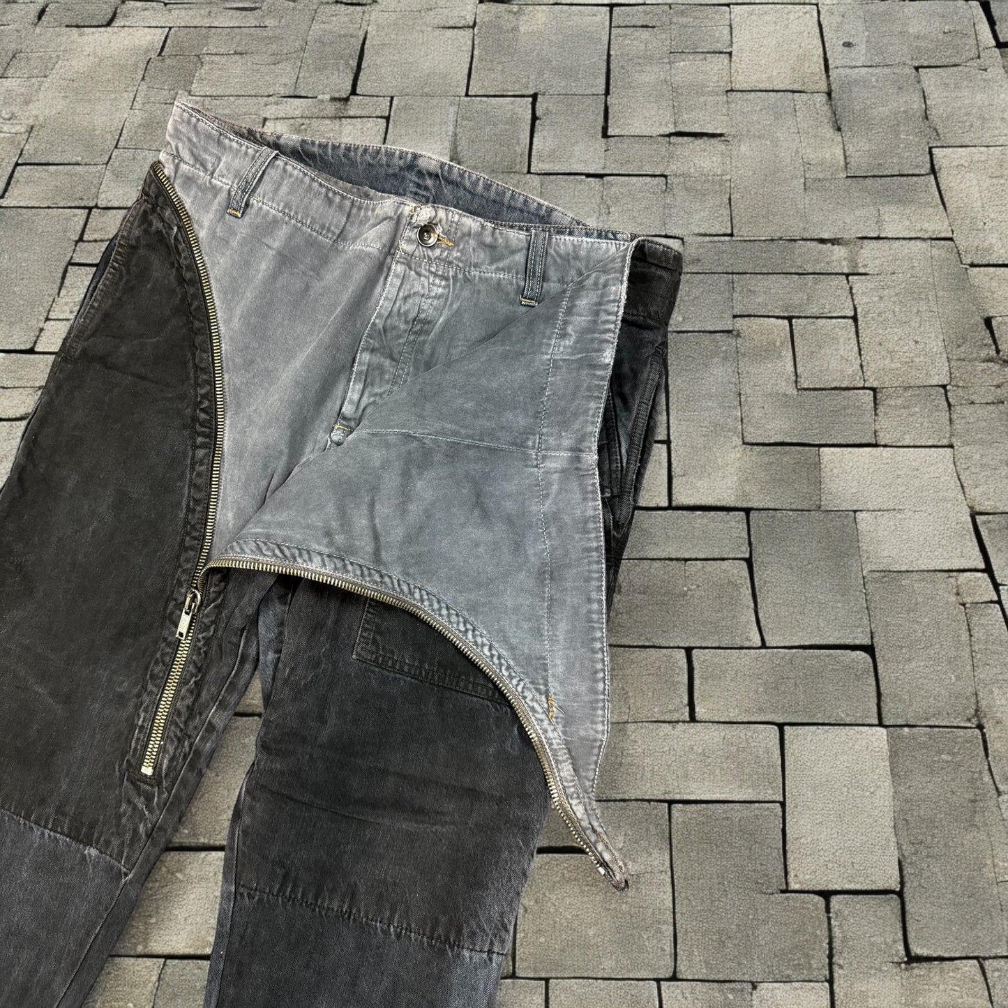 FW05 Rick Owens Double Layer Aircut Denim