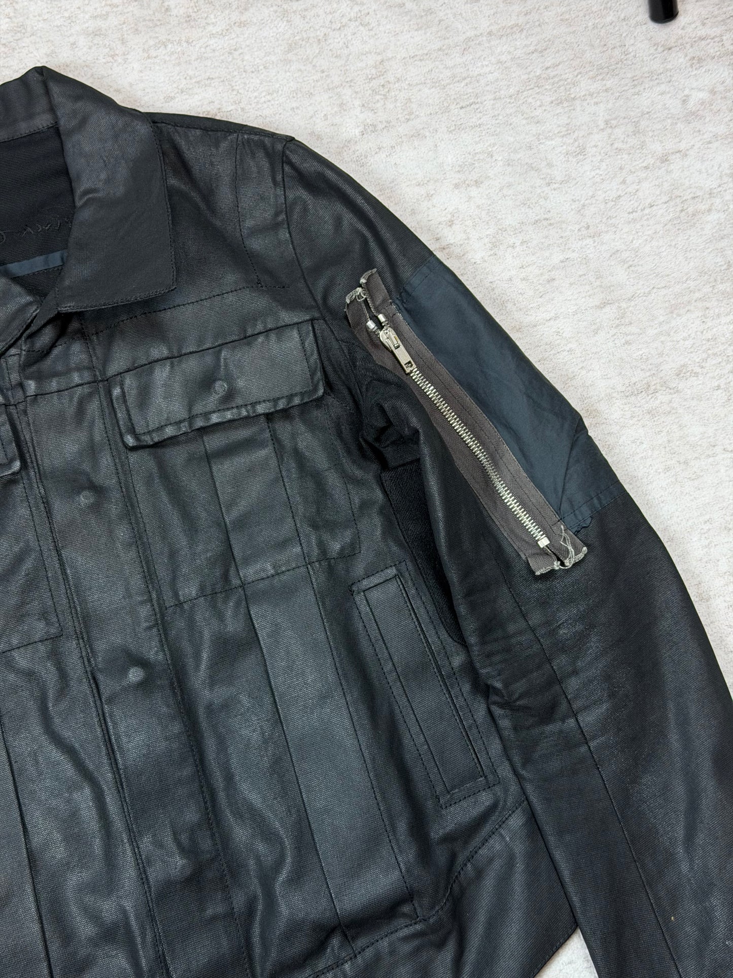 SS03 Rick Owens Suckerball Waxed Denim Jacket