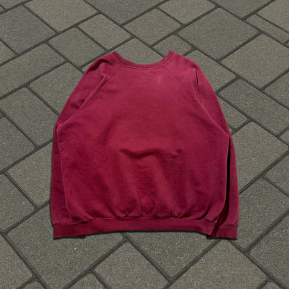 AW02 Raf Simons Red Virginia Creeper Colligate Crewneck