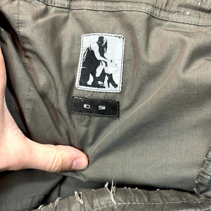 SS15 Rick Owens Dark Dust Waxed Poplin Creatch Cargo Pants