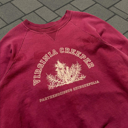 AW02 Raf Simons Red Virginia Creeper Colligate Crewneck