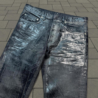 AW05 Dior Homme Black Waxed Luster Denim