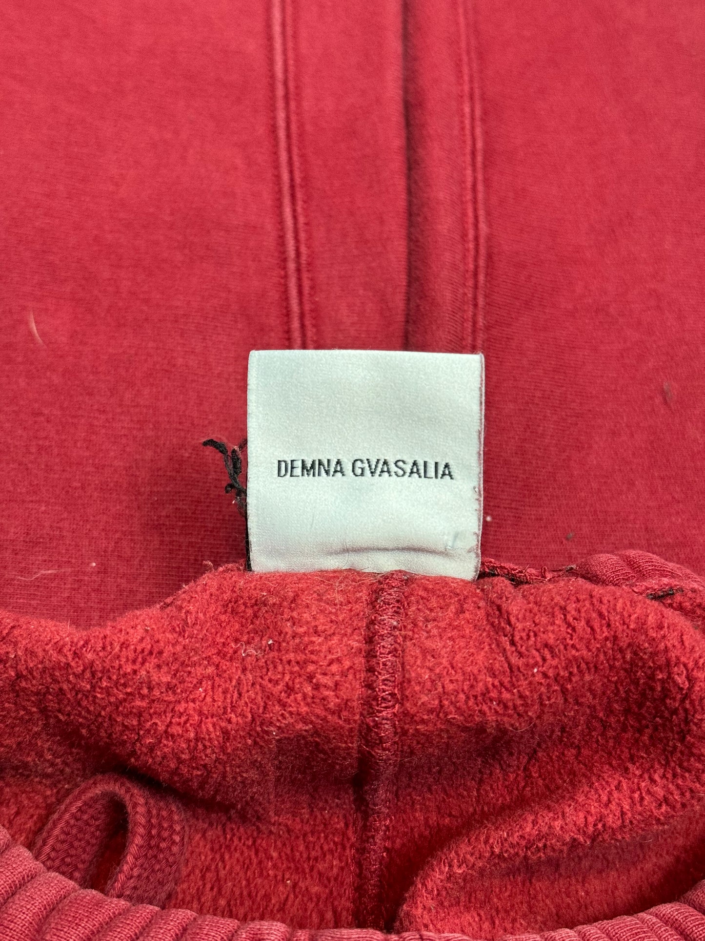 Vetements Red Spellout Sweatpants