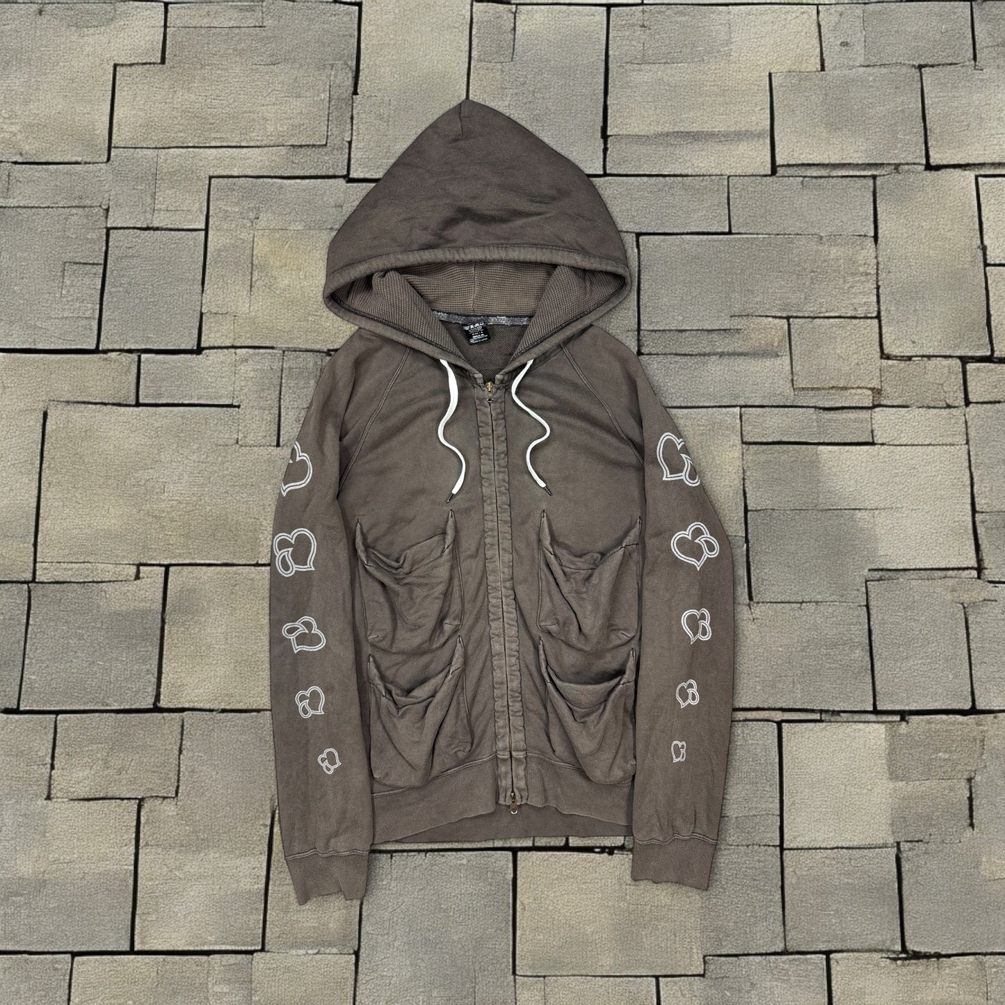 SS05 Number Nine Crying Hearts Zip Up