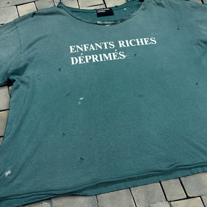 FW24 Enfants Riches Deprimes Green Washed Logo Tee