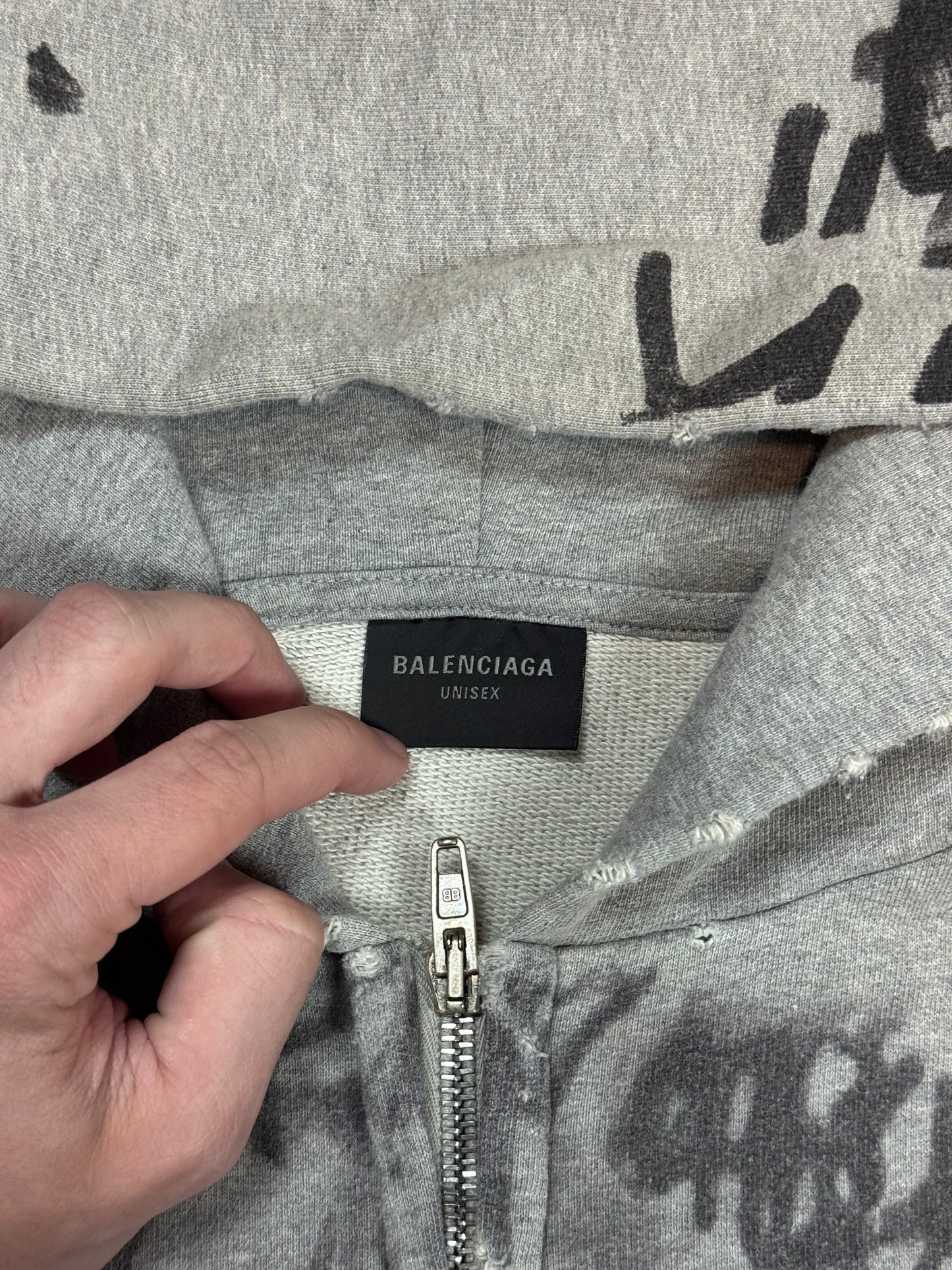 SS23 Balenciaga Grey Skater Zip Up