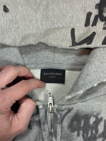 SS23 Balenciaga Grey Skater Zip Up