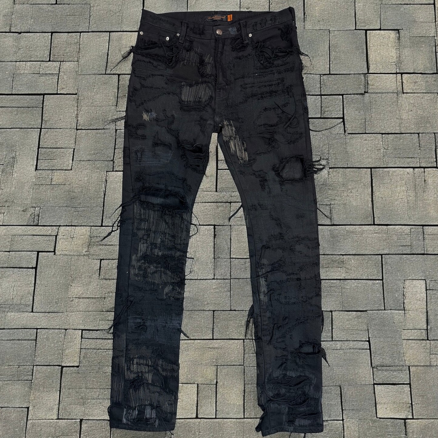 AW05 Undercover “Arts & Crafts” 85 Black Boro Denim