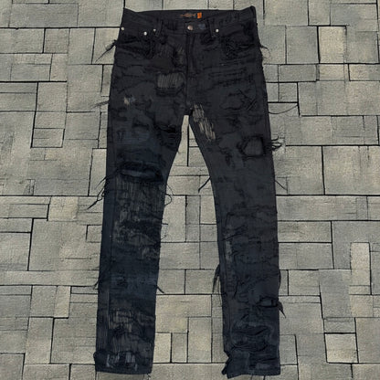 AW05 Undercover “Arts & Crafts” 85 Black Boro Denim