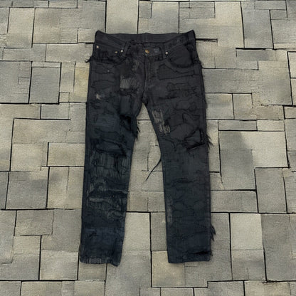AW05 Undercover “Arts & Crafts” 85 Black Boro Denim