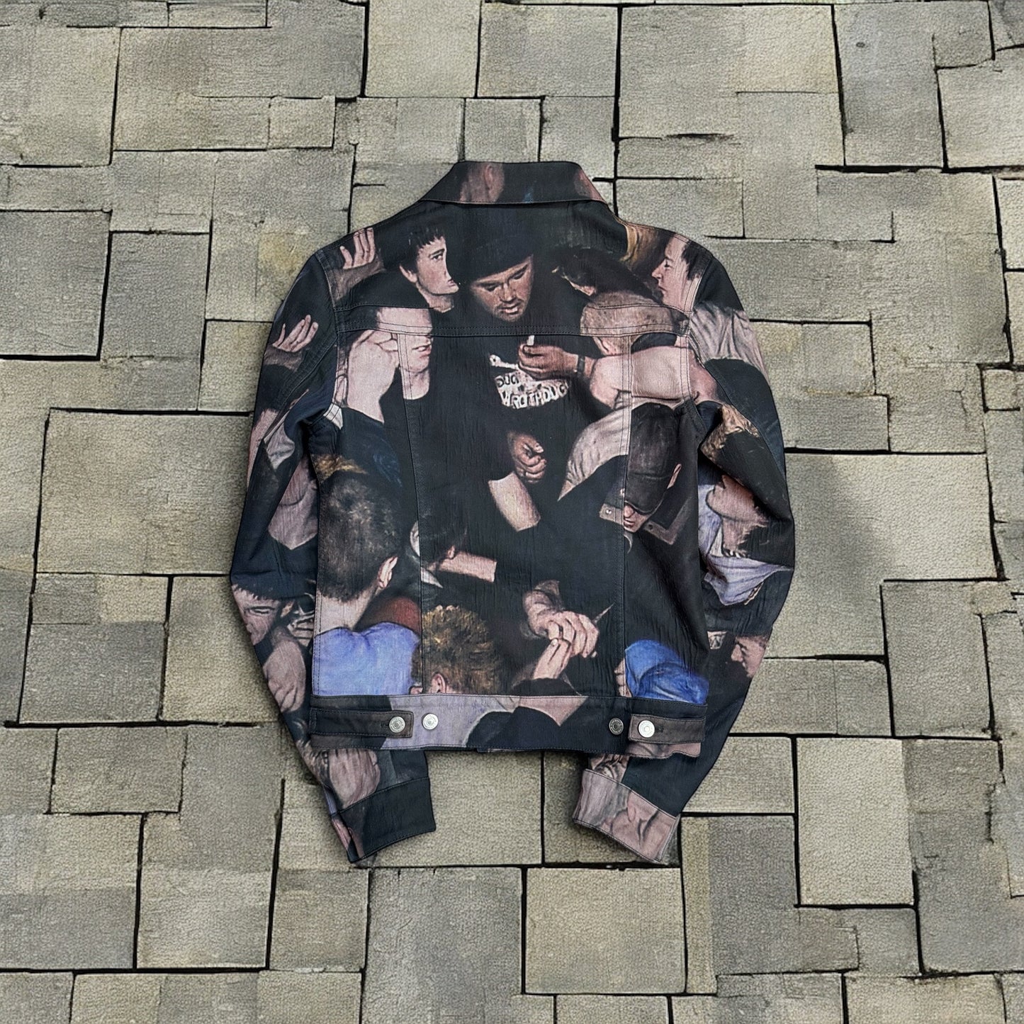 FW17 Dior Homme Dan Witz Moshpit Denim Jacket