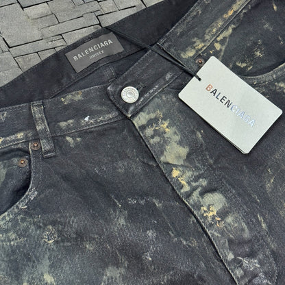 SS23 Balenciaga Thrashed Mud Jeans