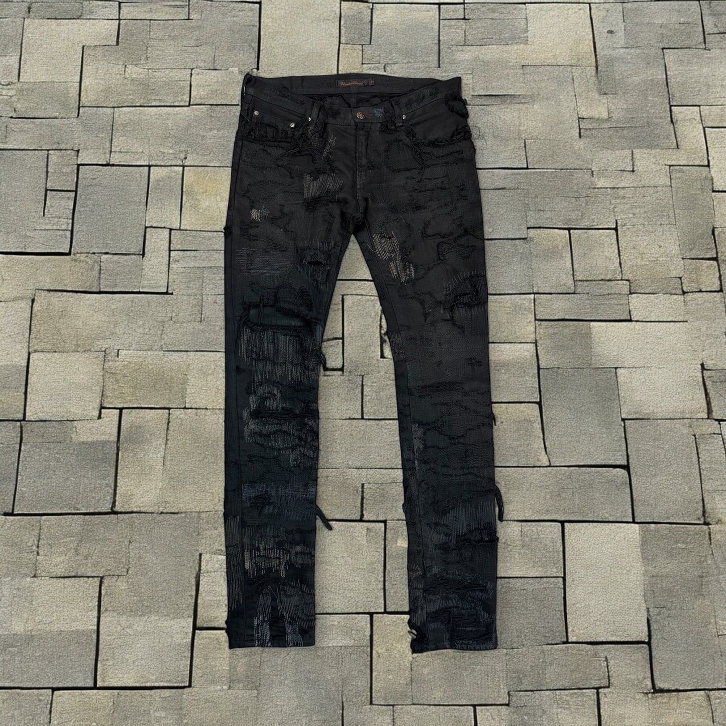 AW05 Undercover “Arts & Crafts” 85 Black Boro Denim