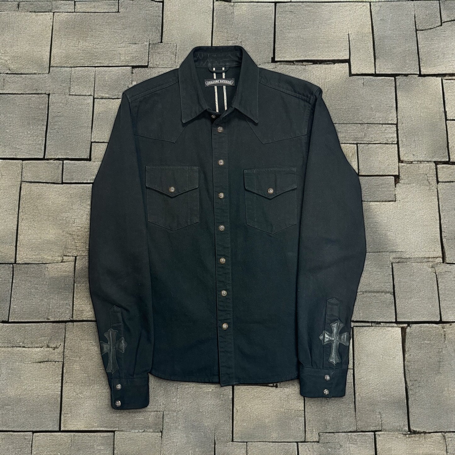 Chrome Hearts Cross Patch JPV Western Denim Shirt