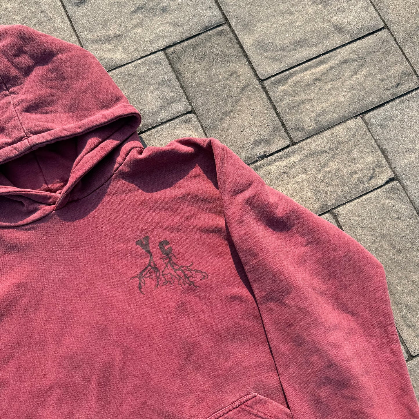 AW02 Raf Simons Red Virginia Creeper Roots Hoodie