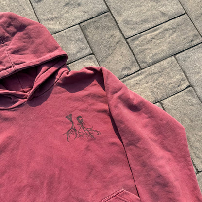 AW02 Raf Simons Red Virginia Creeper Roots Hoodie
