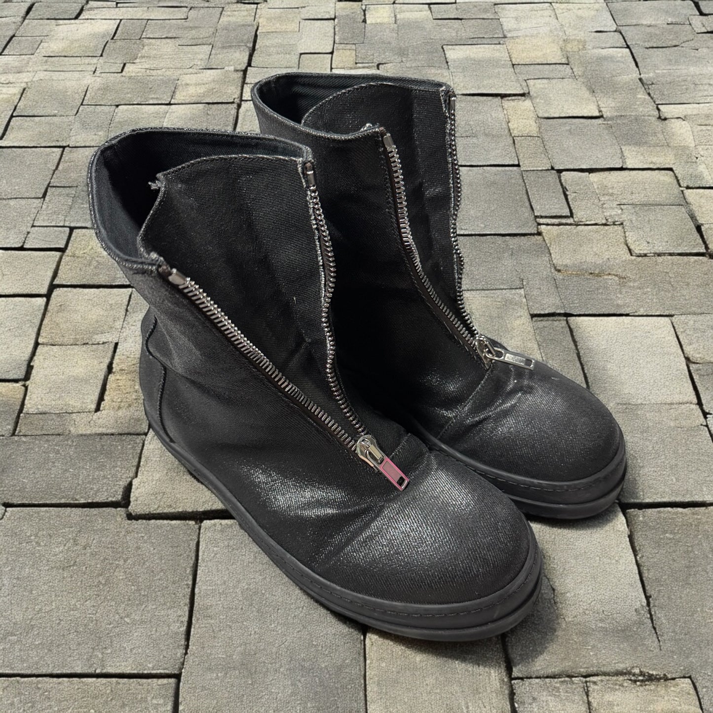Rick Owens Waxed Middle Zip Ramones