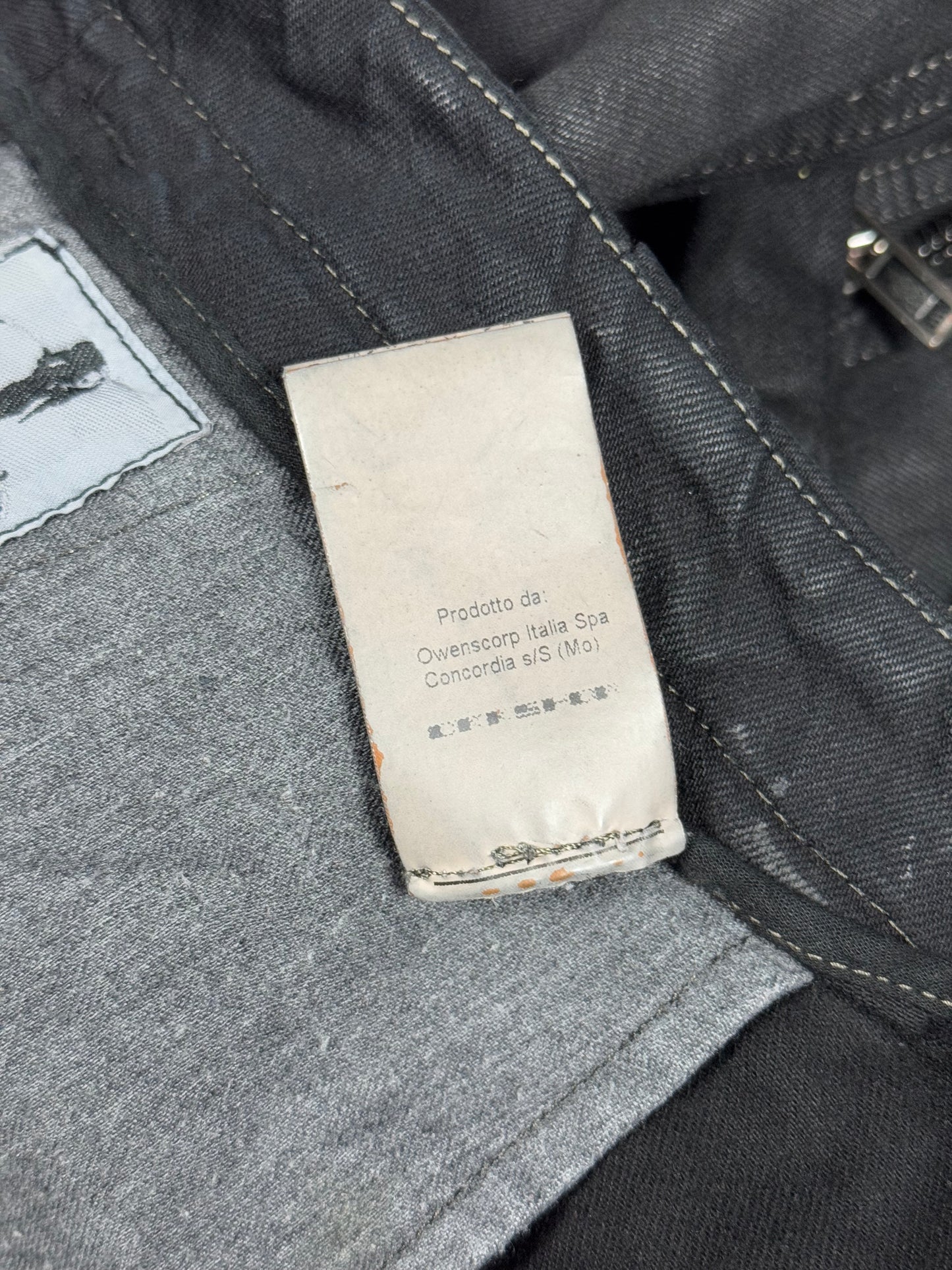 FW15 Rick Owens Black Waxed Aircut Denim