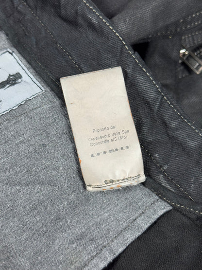 FW15 Rick Owens Black Waxed Aircut Denim