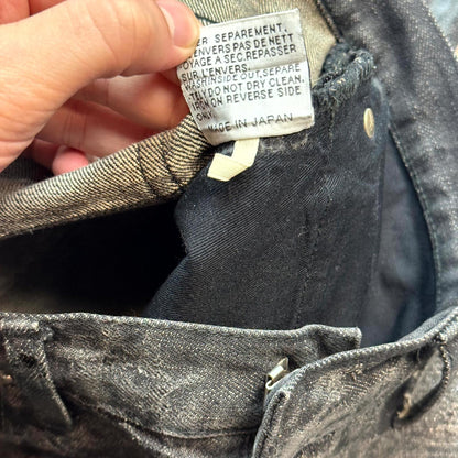 AW05 Dior Homme Black Waxed Luster Denim