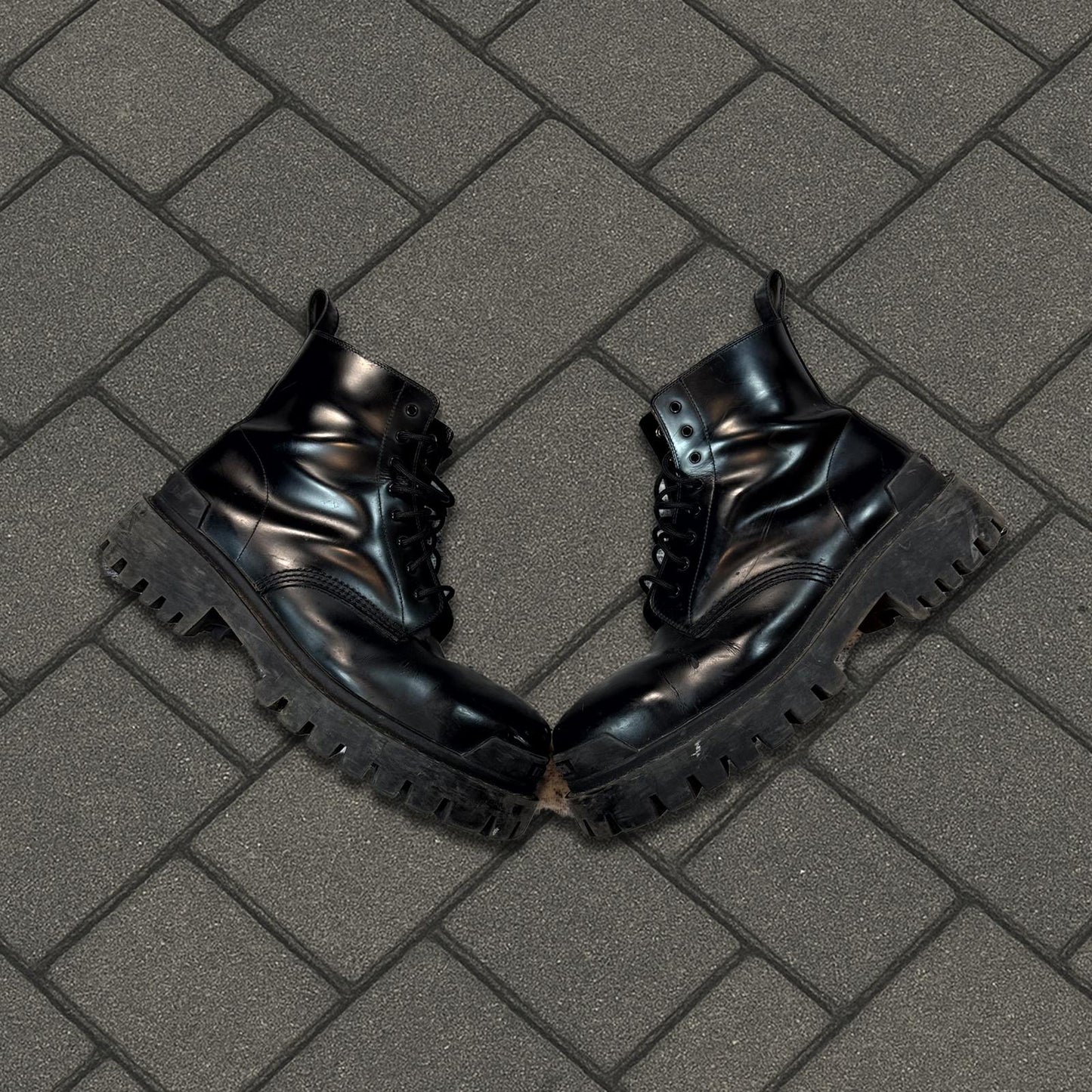 Balenciaga Calfskin Black Strike Boot