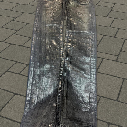 AW03 Dior Homme Black Waxed Luster Denim