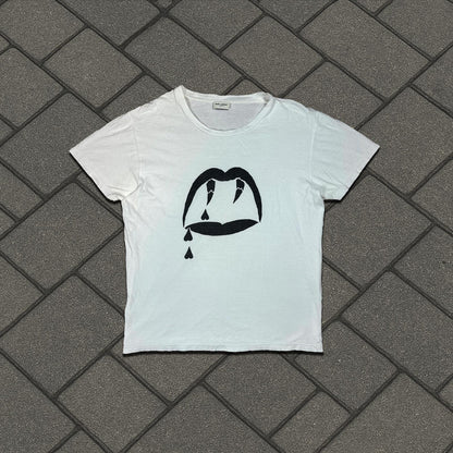 2016 Saint Laurent Paris White ‘Bloodluster’ Tee