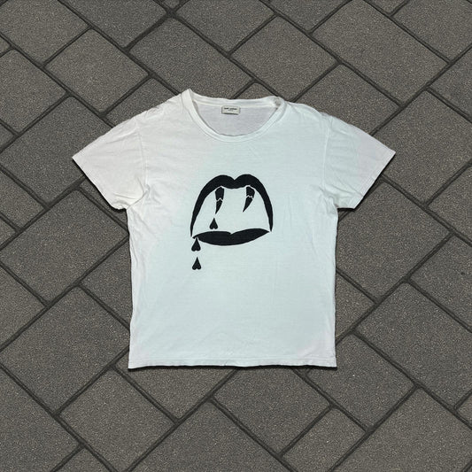 2016 Saint Laurent Paris White ‘Bloodluster’ Tee