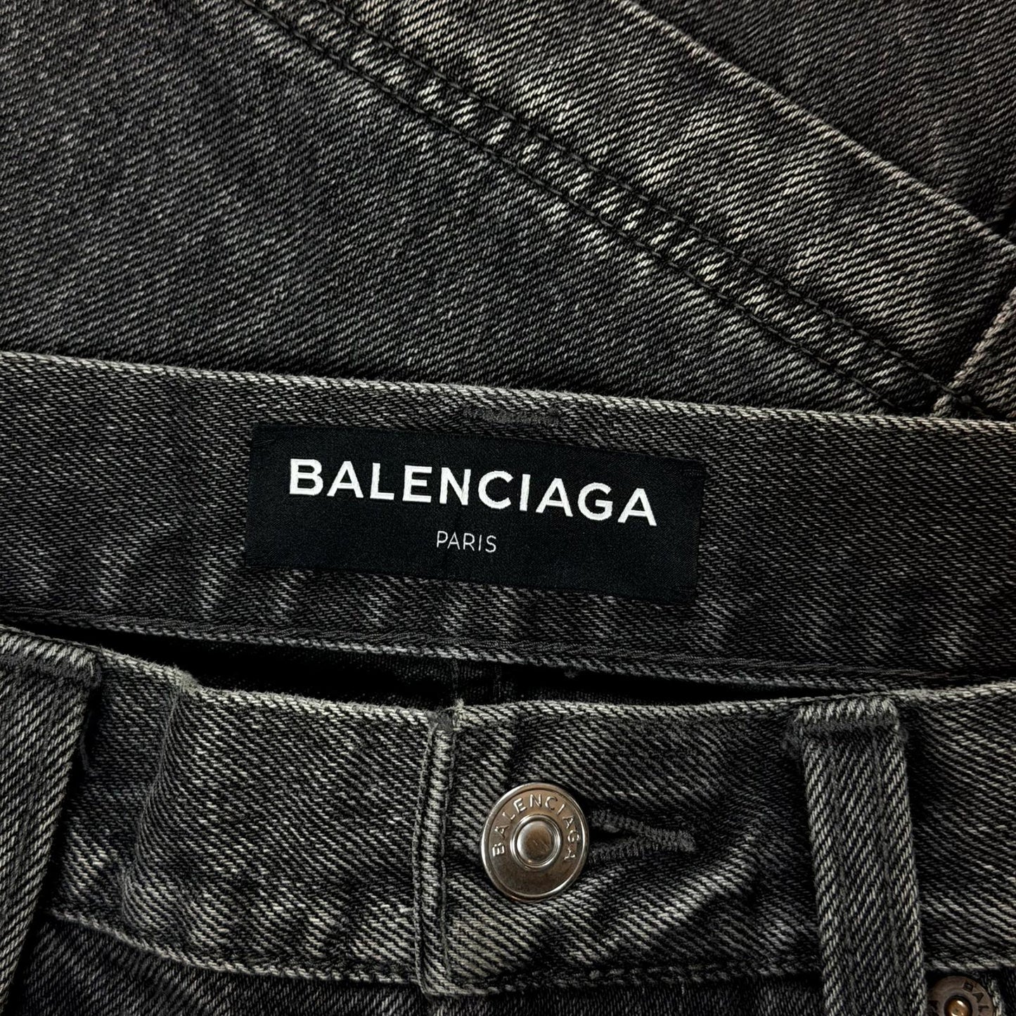 SS18 Balenciaga Black Convertible Denim