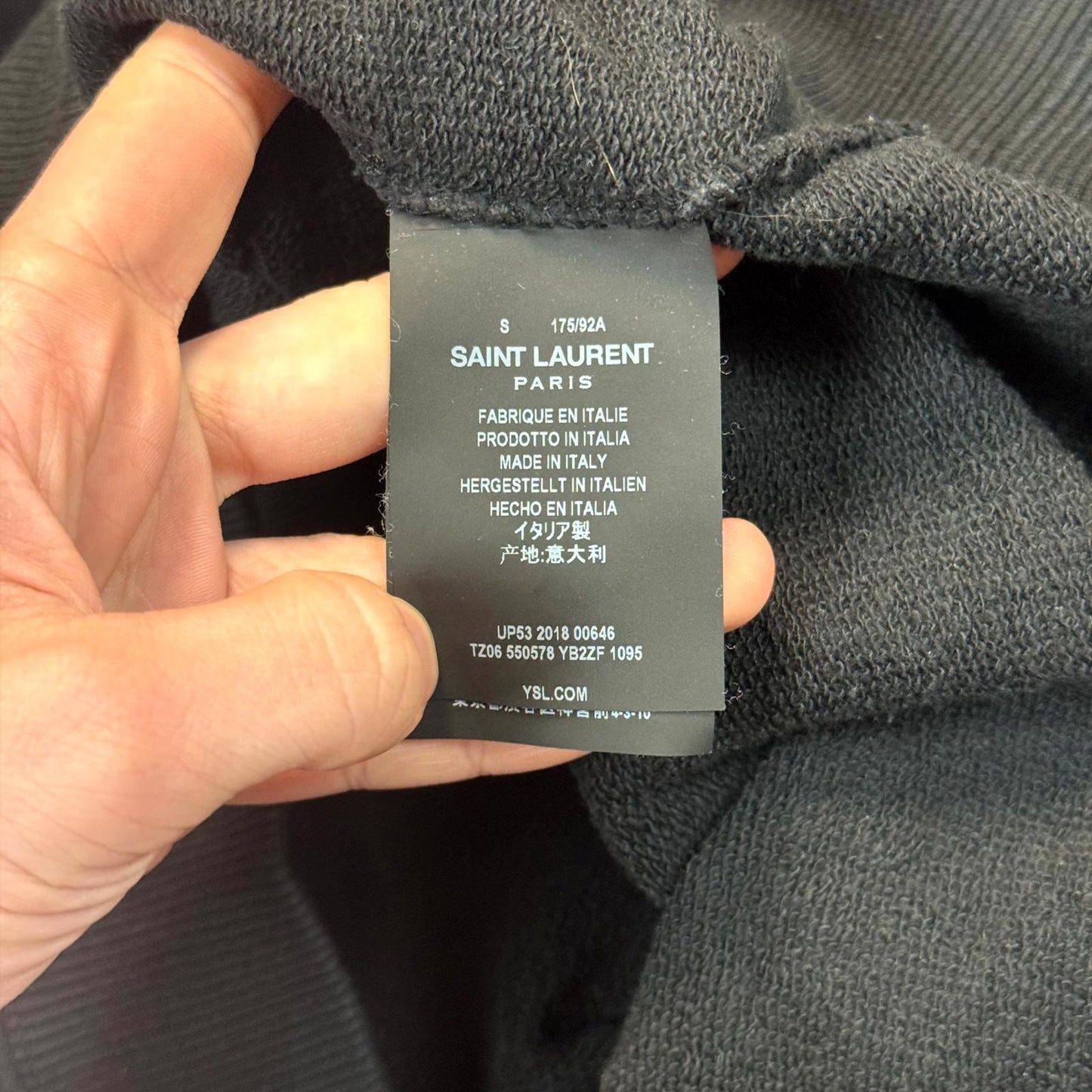 2018 Saint Laurent Paris Paisley Hoodie