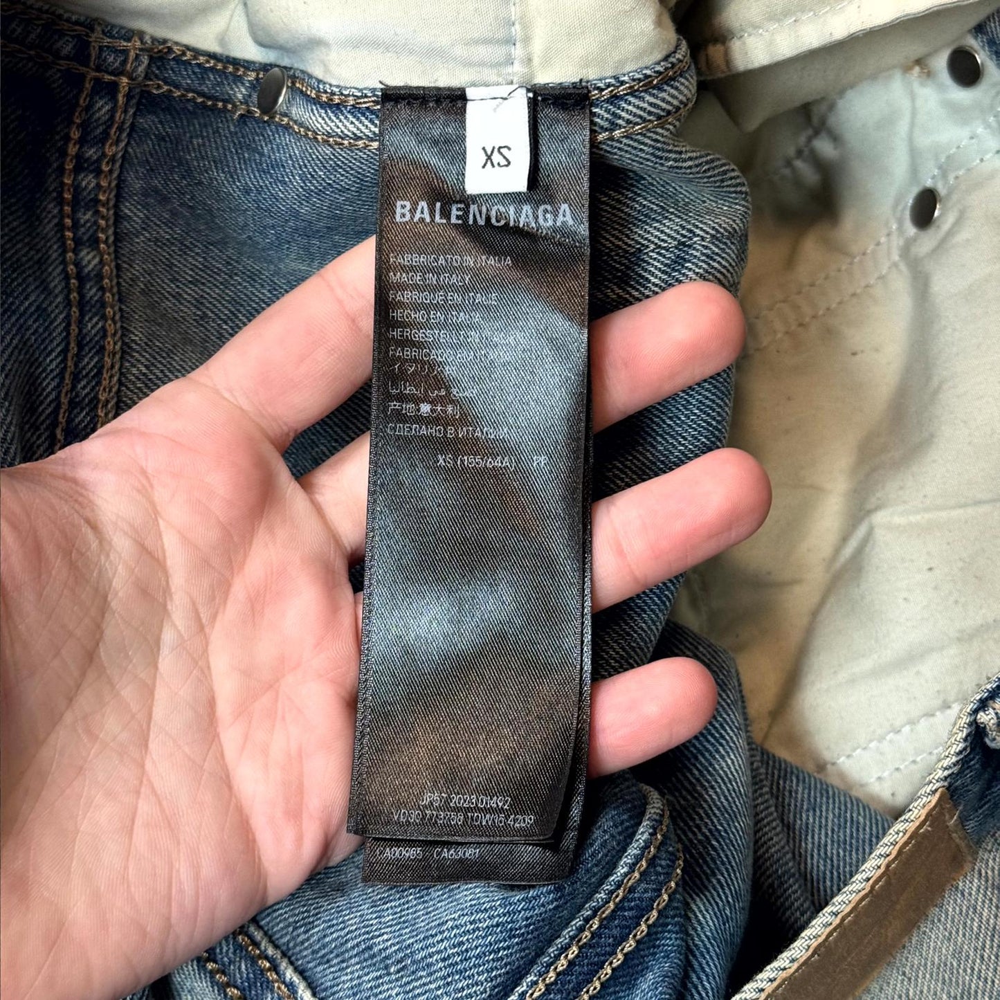 SS24 Balenciaga Inside Out Baggy Denim