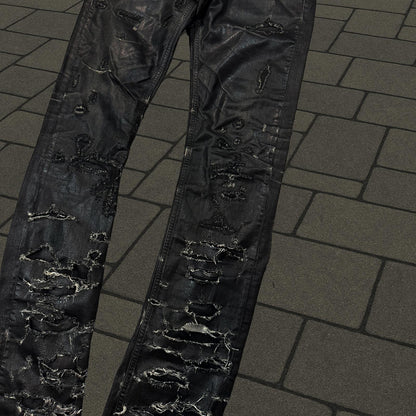 SS04 Dior Homme Waxed Strip Denim