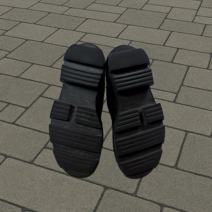 Rick Owens DRKSHDW Black Canvas Megatooth Boots