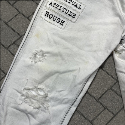 SS02 Number Nine White Modern Age Patchwork Denim
